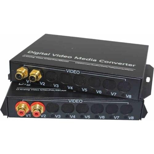 2CH Stereo Hi Fi Audio fiber optical transmitter receiver with RCA connector media ethernet converter -One Way for broadcast