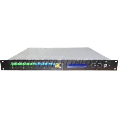 2U CATV 8WAY WDM 1310nm 1490nm 1550nm 8port 17db 19dbm Optical Amplifier FTTH SC Fiber Port EDFA
