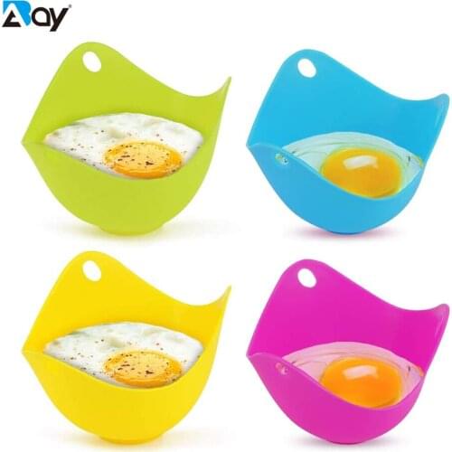 4pcs Silicone Egg Poacher Cups Holder Poach Pods Boiler Steamer Microwave Cookware Baking Kitchen Utensils Gadgets Accessories