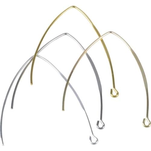 20Pcs/Lot 42.5mm Large V Shape Ear Wire Earwire Base Settings Diy Accessories French Earrings Hooks For Jewelry Making Supplies