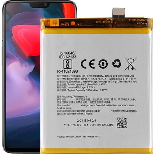 DDONG PLUS OnePlus 6 Phone Batteries