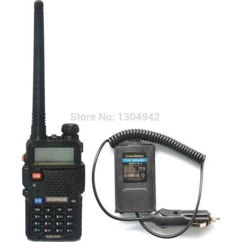 BAOFENG UV-5R VHF/UHF Dual Band Walkie Talkie +Original Battery Eliminator Handy Hunting Radio Receiver With Headfone