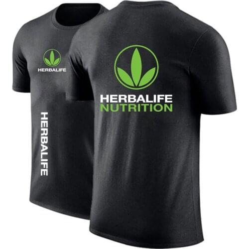 Summer 2021 Herbalife Logo Solid Color Comfortable Cotton Hip Hop T shirts Short Sleeve Casual Print Thin Tops
