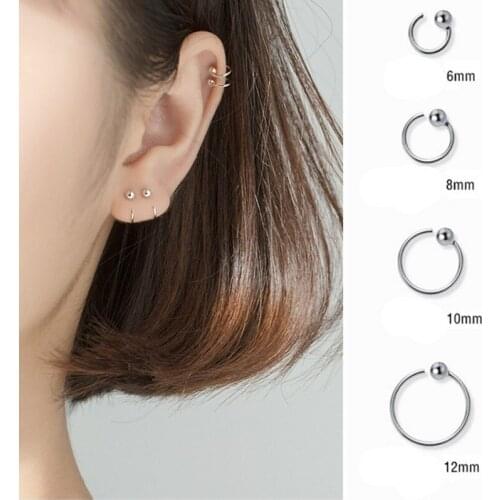 2pcs Trendy Simple Hoop Earrings Classic Retro Temperament Style S925 Silver Earring Hoops For Women Girls Fashion Jewelry Gifts