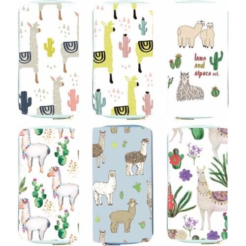 M322 Women Long Wallet Alpaca Series PU Purse Lovely Animal Hot Sell Hand Bag Wholesale