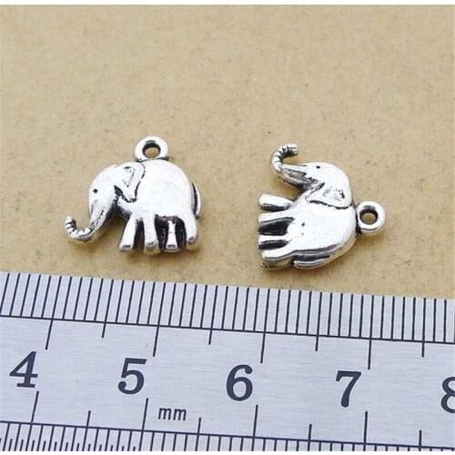Mini Little Baby Elephant Charm Pendants Jewelry Making Finding DIY Bracelet Necklace Earring Accessories Handmade 5pcs