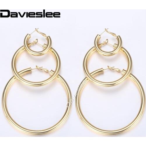 3 Pairs Set Big Round Circle Earring for Women Geometric Gold Silver Color Womens Hoop Earrings Sets Bijoux Jewelry Gift GEMM1