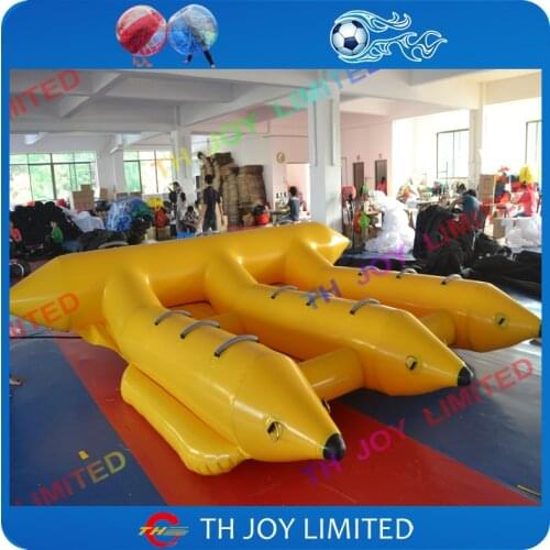 Good quality 6 persons 0.9mm PVC water fly fish/inflatable flyfish, inflatable flying banana boat