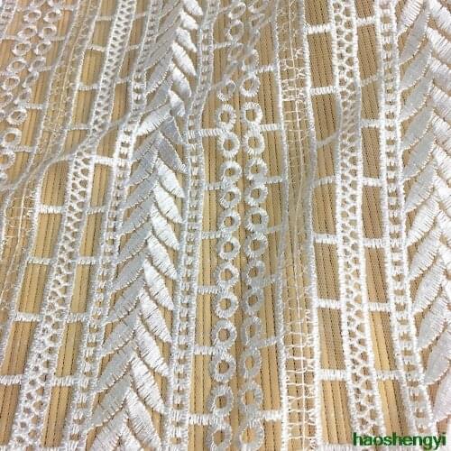 New trendy lace embroidery fabric, soft lace womens fabric