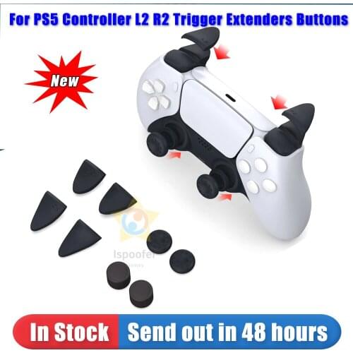 New 8Pcs /Set For PlayStation 5 PS5 Controller 8 in 1 Set L2 R2 Trigger Extenders Buttons Analog Thumbstick Grips