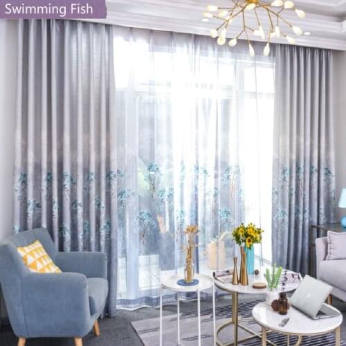 New Home Hotel Deco Cotton/Linen Printing Curtain For Living Room BedRoom Window Treatment Thick Blackout Drape Customized