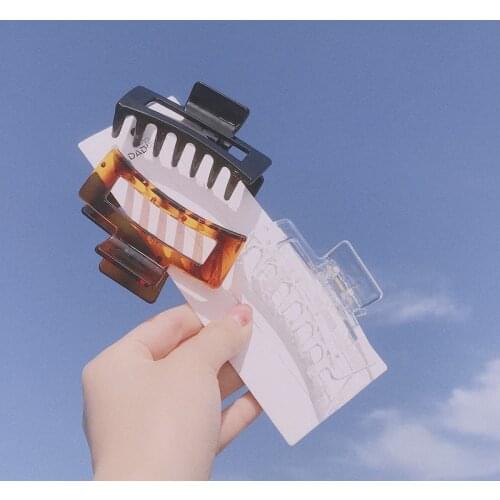 New Style 3 colors Solid Big Hair Claws Elegant Acrylic Hair Clips Hairpins Barrette Headwear for Women Girls Hair Accessories