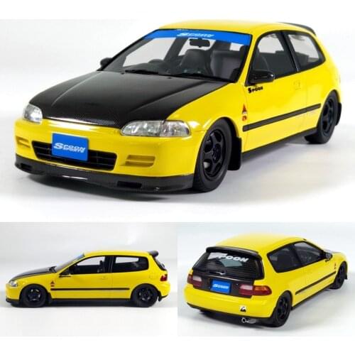 OTTO 1:18 Honda CIVIC SiR EG6 Spoon Hong Kong Limited Edition Collector Edition Metal Diecast Model Race Car Toys