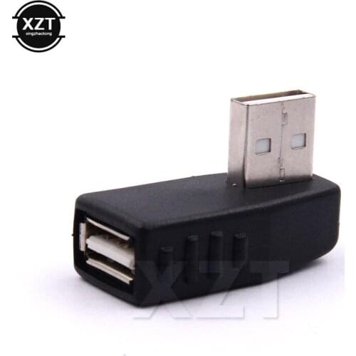 1pcs 90 degree male to female Left right angled adapter USB 2.0 AM/AF Connector Dada Transfer Cable new