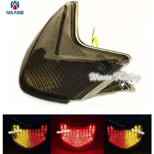 Waase E-Mark Rear Tail Brake Turn Signals Integrated Led Light Smoke For 2005 2006 KAWASAKI Ninja ZX 636 6R 6RR ZX6R ZX6RR Z750S