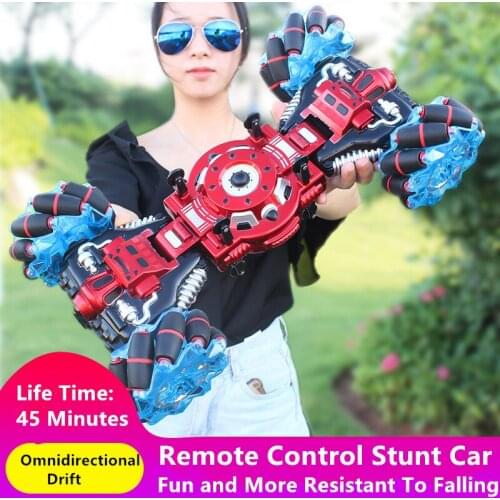 Rc Car One-Button Deformation Stunt Car 2.4G 4WD Climbing Buggy RC Racing Drift Car 360 ° Rotation With Light RC Stunt Car Toys