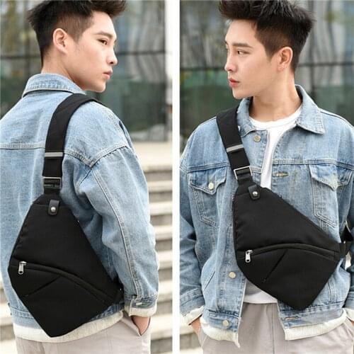 Mens personal pocket shoulder bag waterproof bicycle antitheft Crossbody chest bag casual Cycling sports gun bag Messenger bag