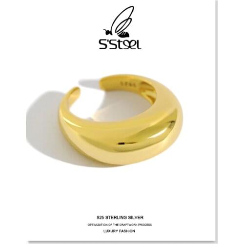 Geometry 925 Sterling Silver Rings Females Korean Resizable Handmade Bague Femme Argent 925 Accesorios Mujer Moda 2019 Jewelry