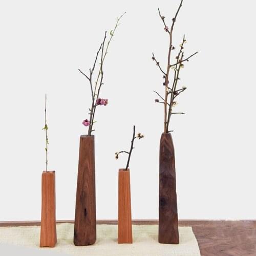 Vase Home Decor Vases For Living Room Decoration Maison Ancient Ways Flowers Table Decoration Hand-Made Wooden Crafts Simple