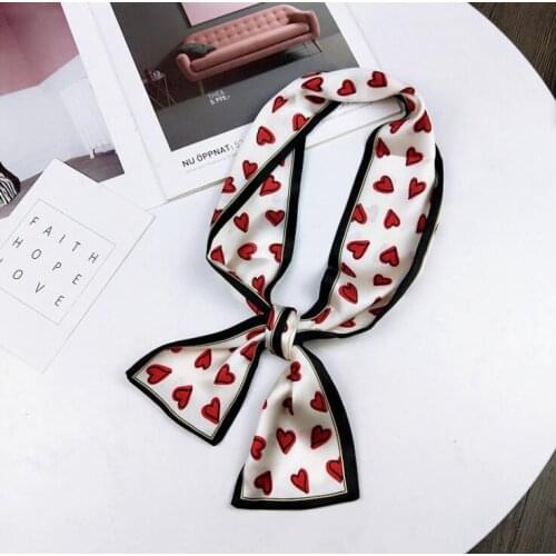 Yishine High Quality New Seasonal Women Soft Scarf Cute Hearts Prints Long Wraps Scarves Shawl for Girl Handkerchief Bag Decors