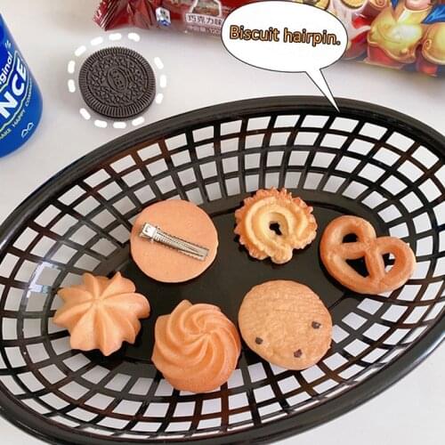 Cute girls Cookie Shape Hair Clip Hairpin Hair Bands Children Hairpins Headwear Cartoon Hair Bands Hair Accessories Hairpin