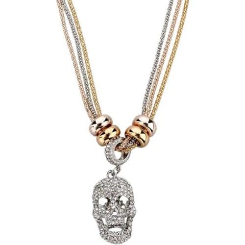 Gold Color Personalized flamingo Necklace for Women Vintage Crystal Pendant Necklace Female Jewelry N064