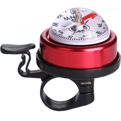 Mountain Bike Bicycle Bell Bike Compass Bicycle Bells Handlebar Aluminum Compass Ring Cycling Bike Horn Bicycle Accessories