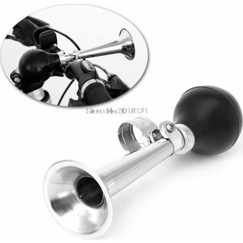 Bicycle Bike Cycling Air Horn Bell Alarm Retro Metal Twist Bugle Rubber Bulb NEW