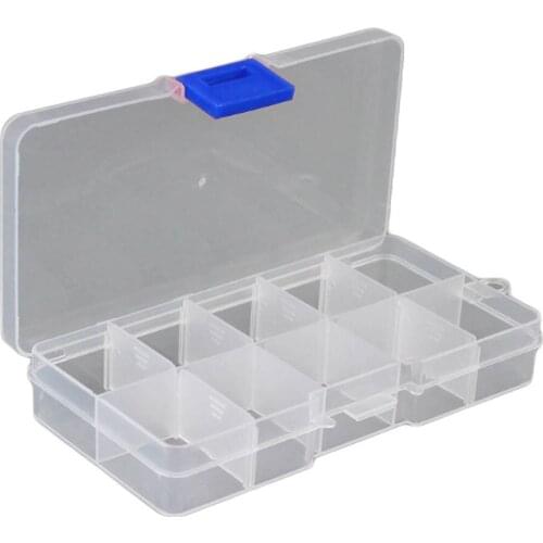 1pc Portable Practical DIY Tools Packaging Box 10 Grids Slots Electronic Spare Part Removable Storage Screw Jewelry Tool Case
