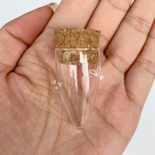 100pcs Mini Bullet Glass Bottl with Clear Cork Stopper Glass Vial Jars Containers Message Weddings Wish Neccklace Jewelry Favors