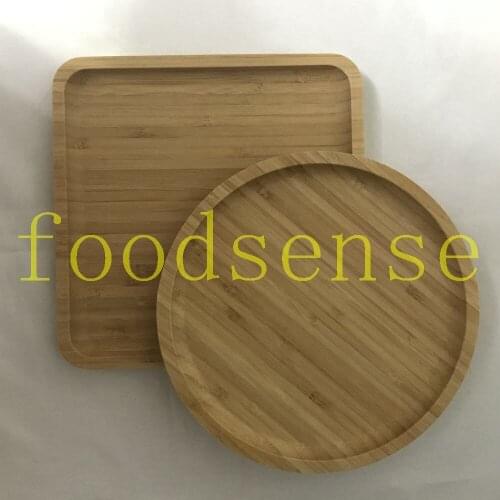 2PCS/SET Food tray Desktop Tray Bamboo Tea Tray Bowl Plate