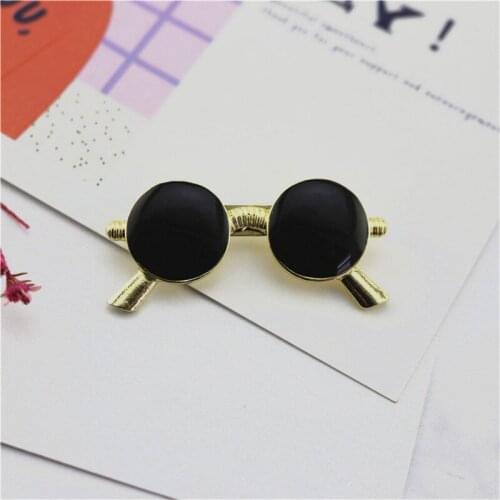 2020 Retro fashion black sunglasses styling brooch pin Clothes collar pin coat shawl accessories Holiday gift