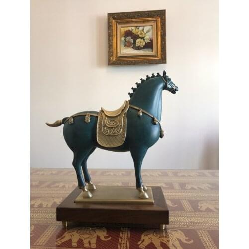 2021 high grade Deco art HOME Company Vestibule business bring wealth GOOD LUCK Fortune CHINA ROYAL HORSE bronze Sculpture large