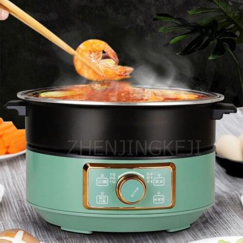 220V High-Power Lifting Hot Pot Multi-Function Stainless Steel Large-Capacity 5L Household Electric Hot Pot Electric Boiling Pot