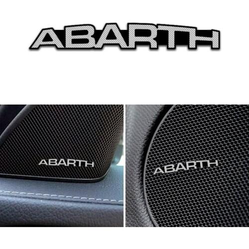 4pcs car audio decorate 3D Aluminum Badge Emblem Sticker For fiat abarth punto 500 stilo ducato palio bravo doblo Accessories