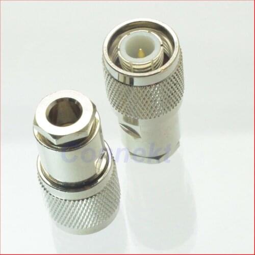 50pcs/lot TNC male plug clamp RG58 RG142 LMR195 RG400 RF connector