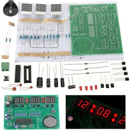 AT89C2051 6 Digital LED Display Electronic Clock DIY Kit Receiver for Arduino Flux