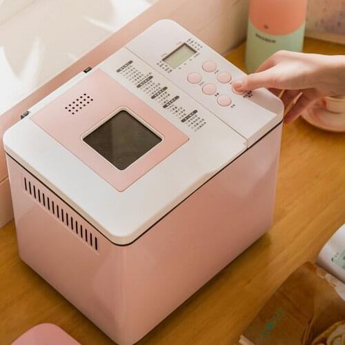 220V Automatic Bread Machine Multi-function Stainless Steel Intelligent Bread Maker Breakfast Kneading Machine Digital Display