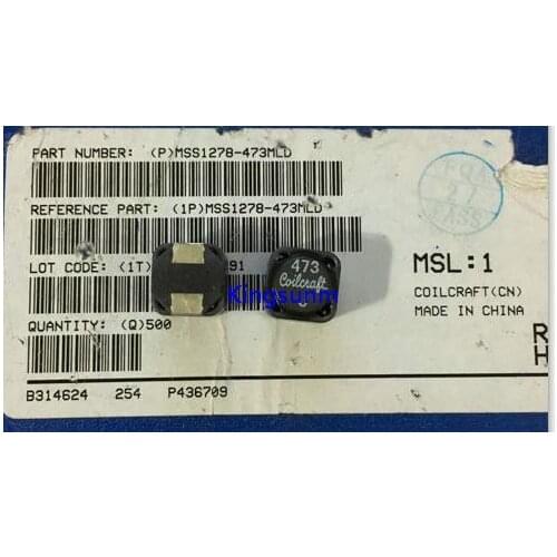 Free shipping 10pcs Shielded SMD power inductor 12x12x8 47uH 2.9A import line art MSS1278T-473MLD