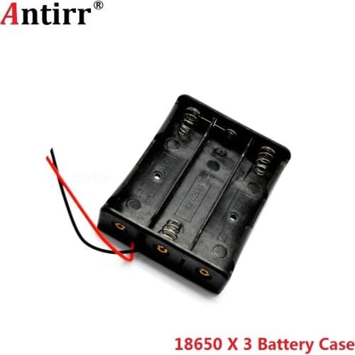 3x 18650 3.7V Battery Storage Box Case Cover 3 Slots Way DIY Lithium Batteries Clip Power Bank Holder Container With Wire Leads