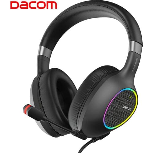 DACOM GH06 USB Gaming Headphone Stereo Headphone Adjustable With Microphone for Laptop/PC/Mobile