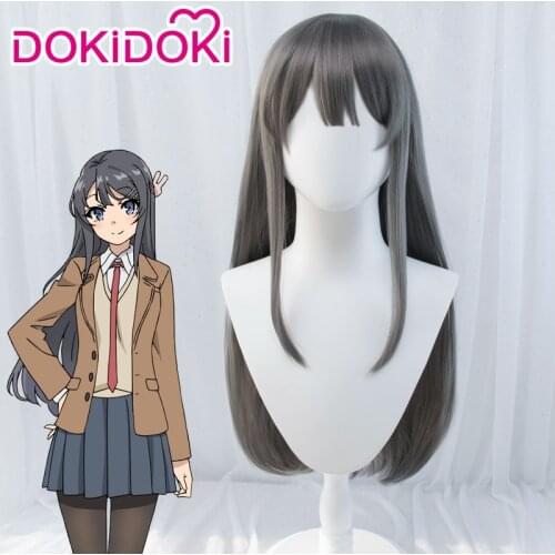 DokiDoki Anime Seishun Buta Yarou wa Bunny Girl Senpai no Yume wo Minai Cosplay Wig Mai Sakurajima Wig