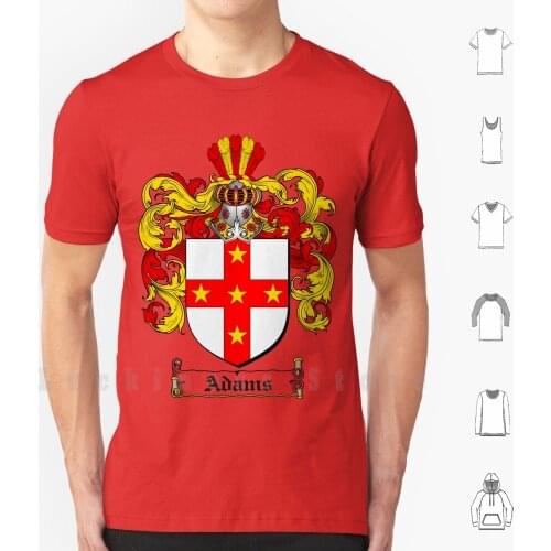 Adams Coat Of Arms T-Shirt / Adams Family Crest T-Shirt T Shirt Big Size 100% Cotton Family Adams Seal Shield Crest Genealogy