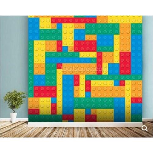 Customized children wallpaper, Blocks Effect frescoes for living room childrens room sofa wall decoration wallpaper