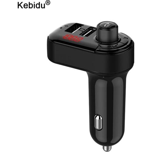 Kebidu FM Transmitter 3.1A Dual USB Car Bluetooth 5.0 Wireless Handsfree Audio Receiver MP3 Player Fast Charger Car Accessories