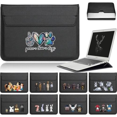 Leather Fashion Laptop Sleeve Bag for 11 12 13 14 15 Inch Computer Fabric Sleeve Cover Accessories Unisex Notebook Bag