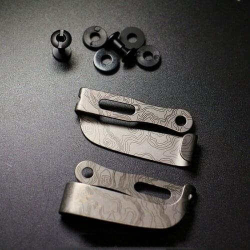 EDC Titanium Alloy Knife Back Clip Pocket Clip Survival Tactical Outdoor Supplies Multifunction Pocket Tools Clip EDC