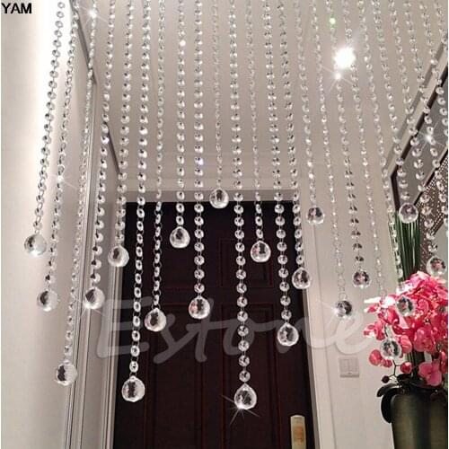 Clear Crystal Ball Lamp Prisms Part Wedding Decor Hanging Pendant 20mm 30mm 40mm