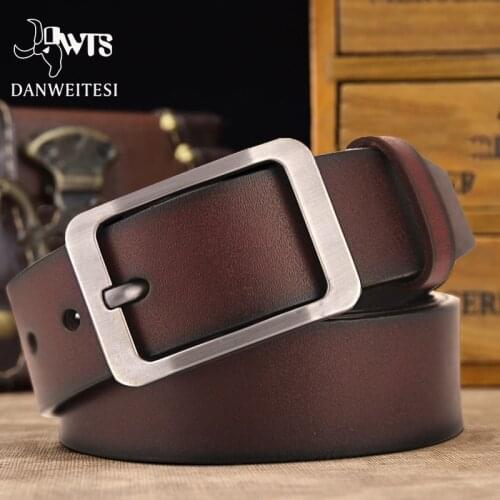 [DWTS]Mens belt leather belt men male genuine leather strap luxury pin buckle casual mens belt Cummerbunds ceinture homme