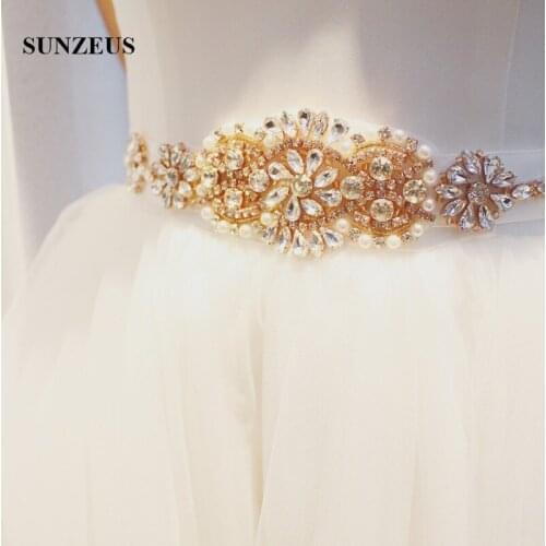Rose Gold Rhinestones Wedding Belt White/Ivory Wedding Dress Decorations 250cm Long Belt cinturones de pedreria